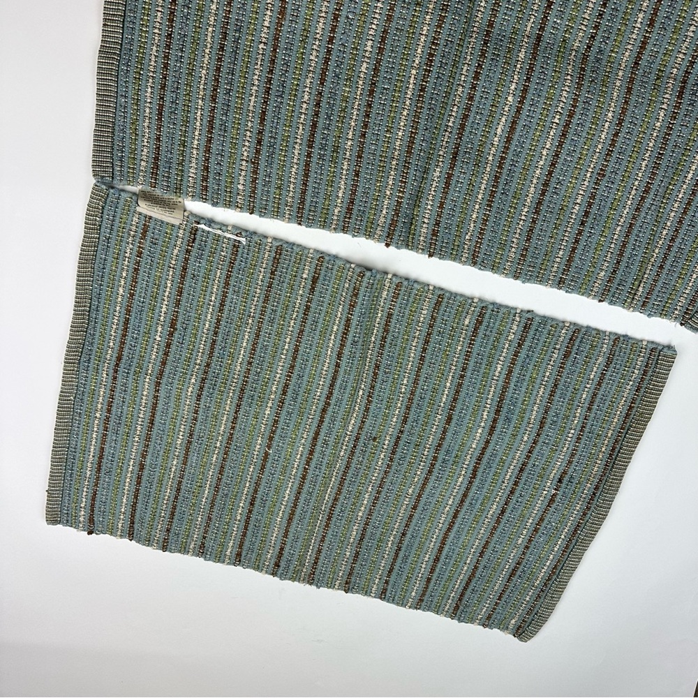 Pier 1 Brown Green Handwoven Natural Fibers Rugs 35.5 x 22.5 Set of 2 - Picture 10 of 11